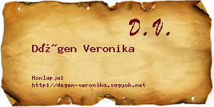 Dégen Veronika névjegykártya